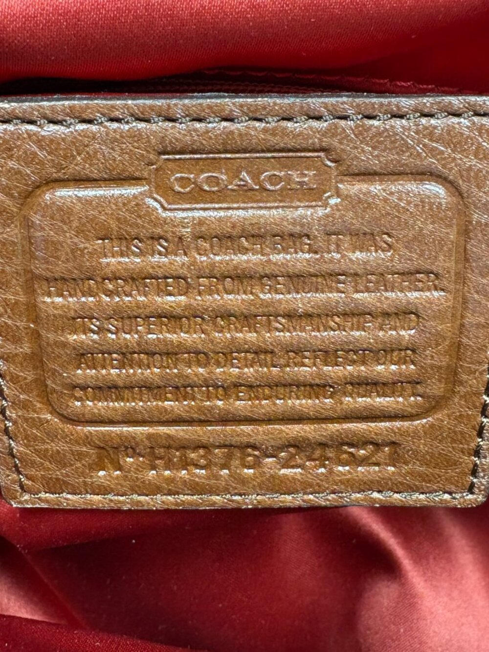 COACH Chestnut Leather Madison Phoebe Triple Compartment Shoulder Hobo Chic Bag - Picture 12 of 14
